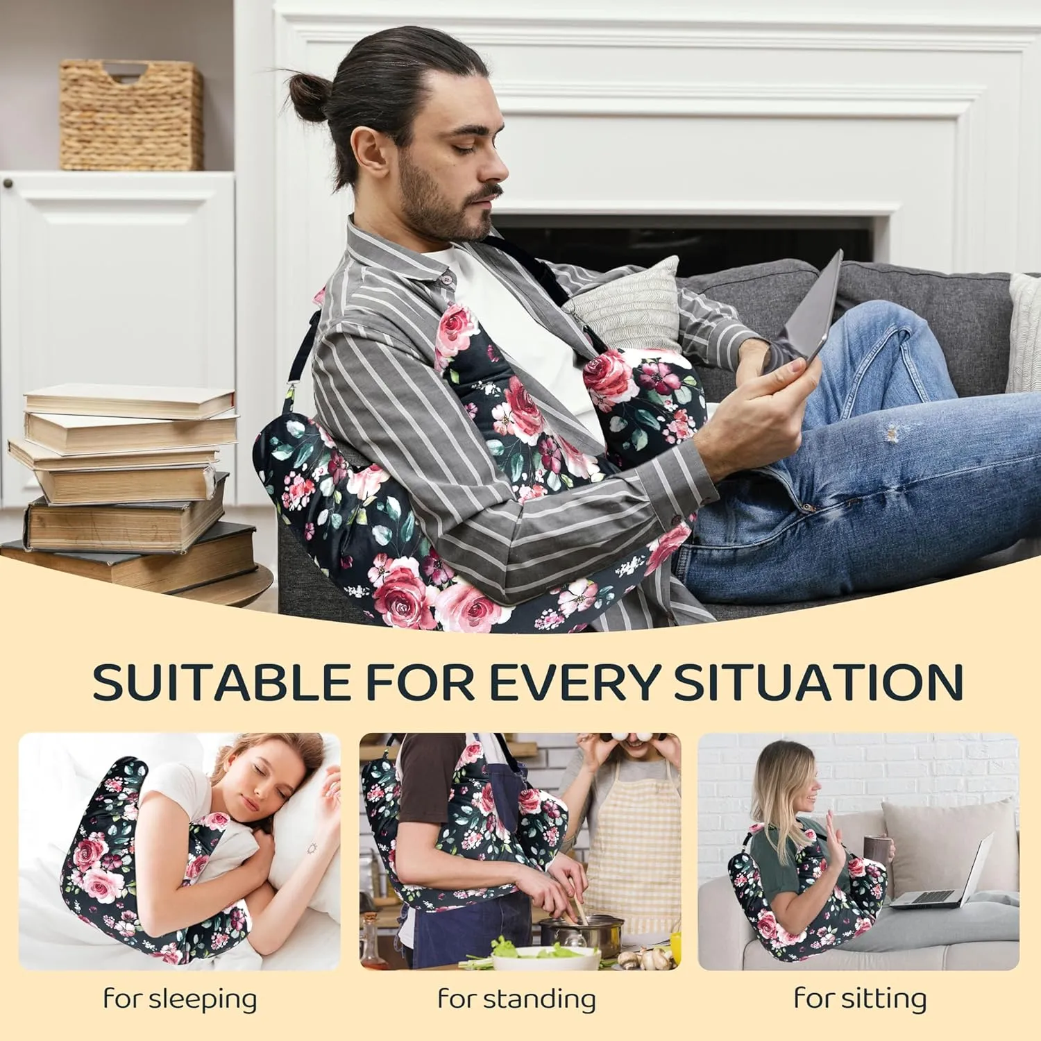 Queen Hero Rotator Cuff Pillow Post Shoulder Surgery Recovery Supplies,Providing Support for Shoulder Comfortable Cotton Bag with an Detachable Design Post Surgery Pillow