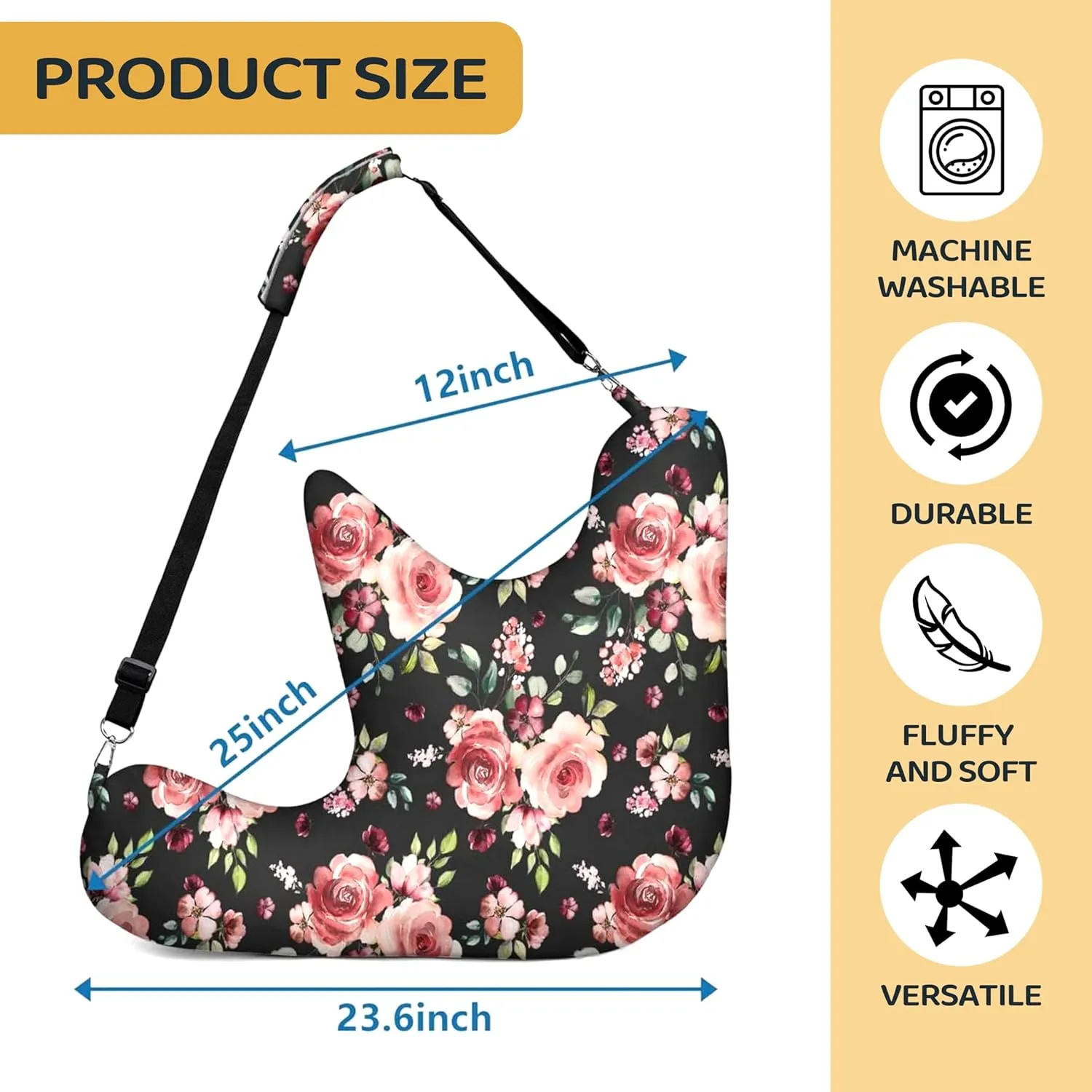 Queen Hero Rotator Cuff Pillow Post Shoulder Surgery Recovery Supplies,Providing Support for Shoulder Comfortable Cotton Bag with an Detachable Design Post Surgery Pillow