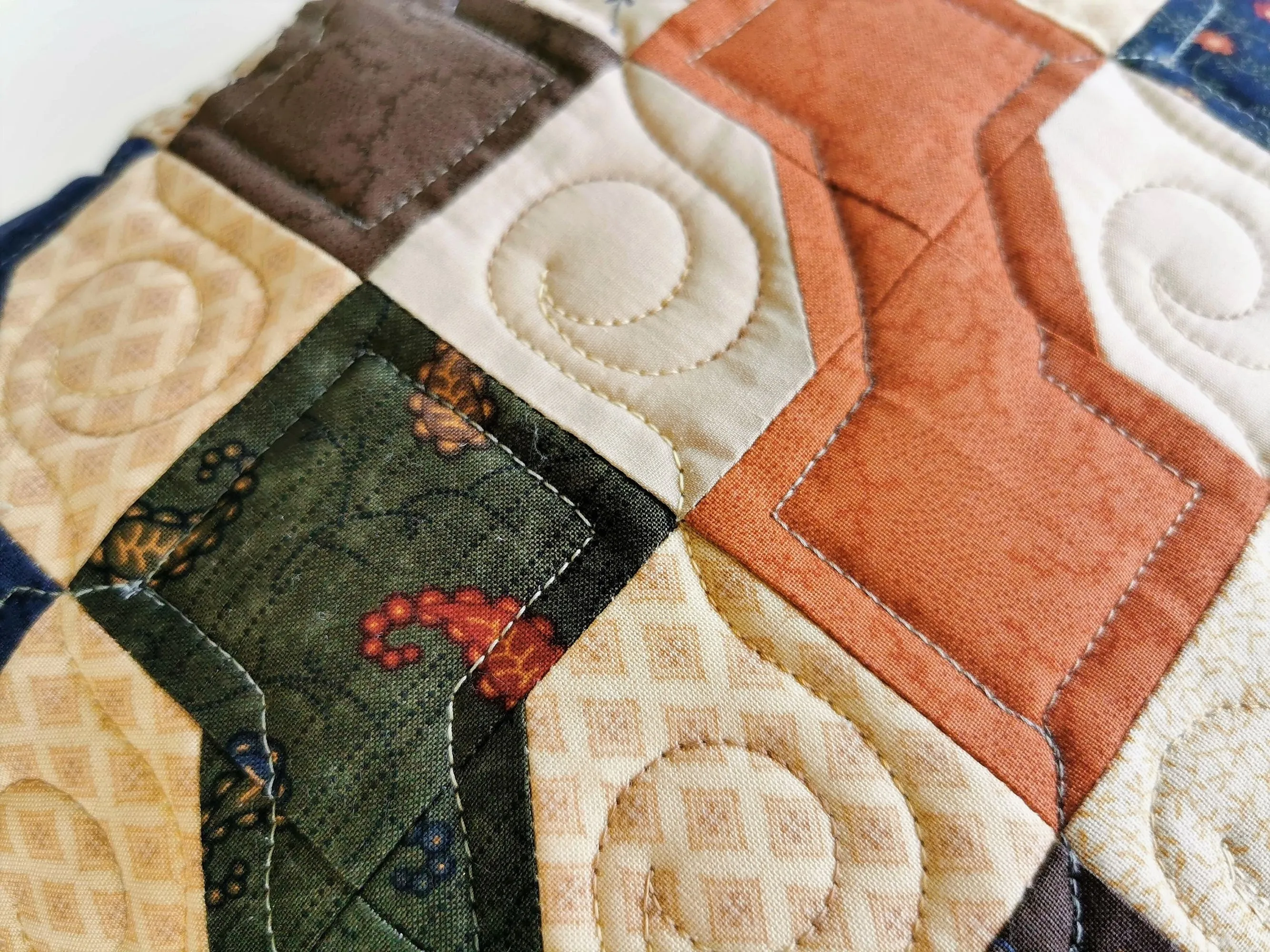 Quilted Bowtie Patchwork Pillow, Rustic 16 inch Pillow Cover