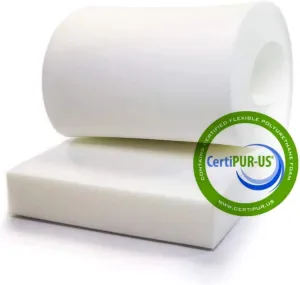 RaceCityFoam High Density Upholstery Foam (Firm) 7" H x 22" W x 80" L 46ILD Upholstery Foam Cushion High Density CertiPUR-US Certified Foam, Made in USA