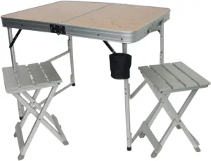 Raptor Table and Two Chairs Combo - Heavy Duty, Lightweight, Suitcase Style Design Beach Table Chair Made of Military Grade Aluminum - Portable & Easy to Carry