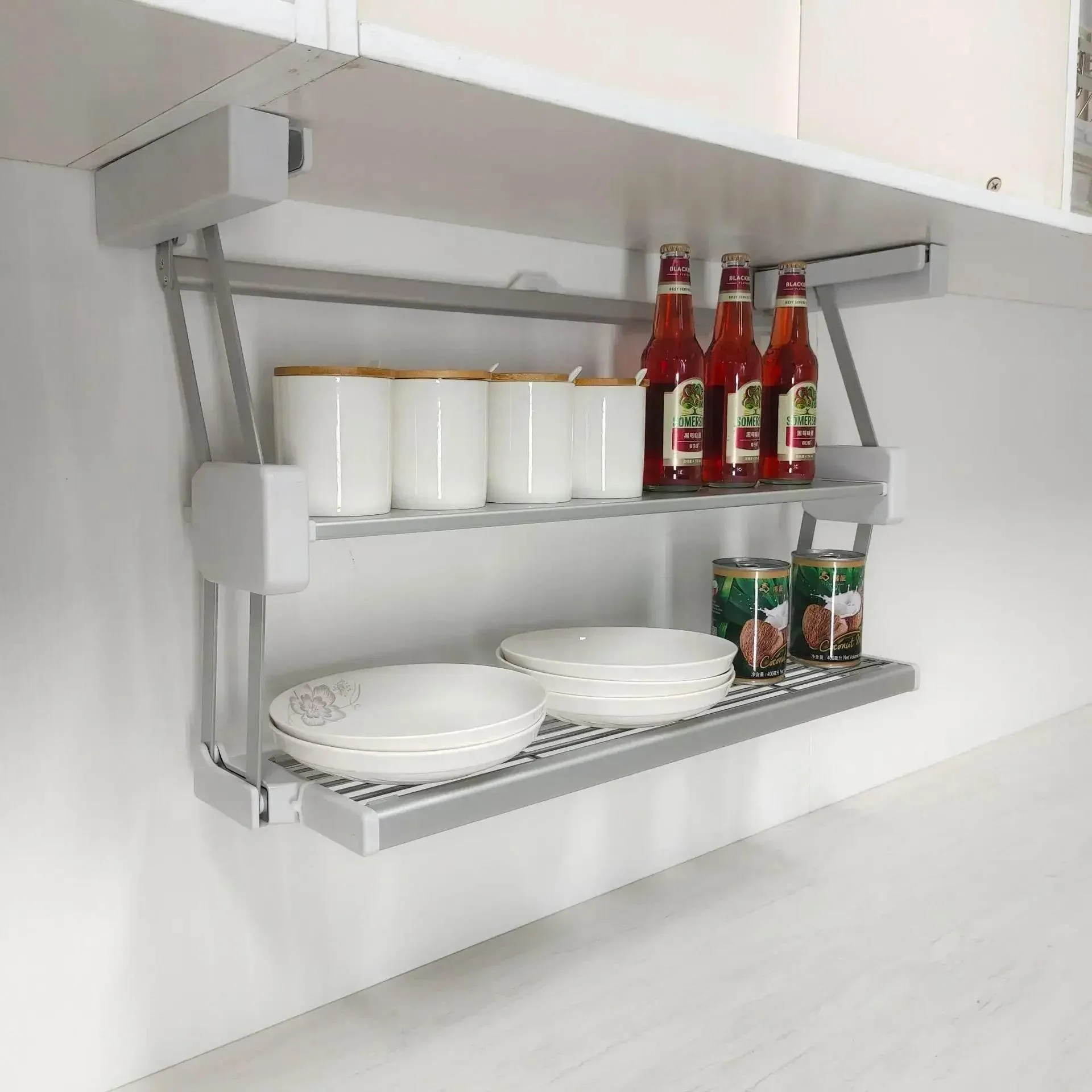 Retractable Kitchen Cabinet Organizer Shelf - Space-Saving Storage Solution