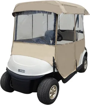 RHOX Red Hawk ENC-001 Enclosure Deluxe 4-Sided, Sand Color, fits 2-Person cart with 57-61" top Golf Carts