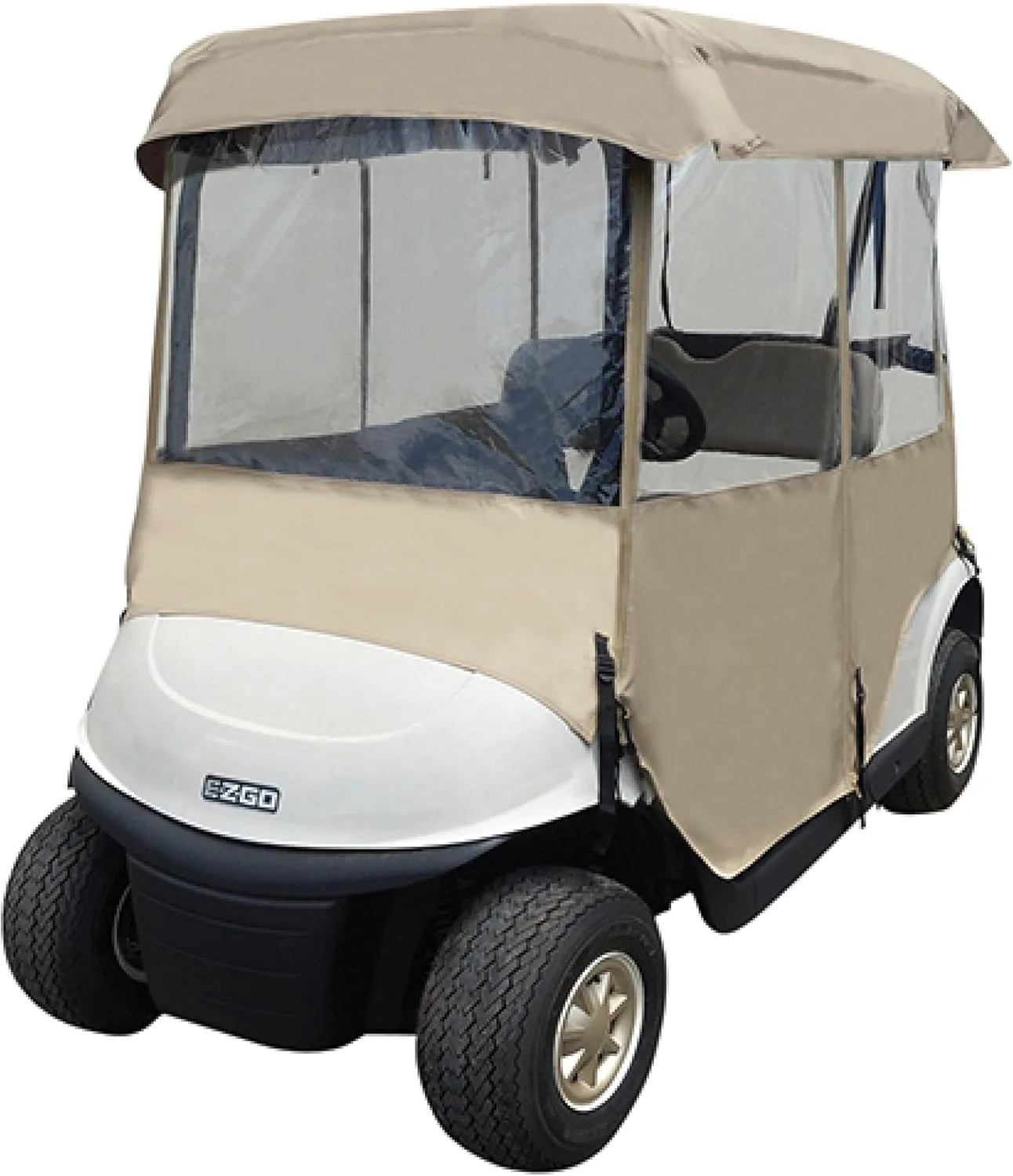 RHOX Red Hawk ENC-001 Enclosure Deluxe 4-Sided, Sand Color, fits 2-Person cart with 57-61" top Golf Carts