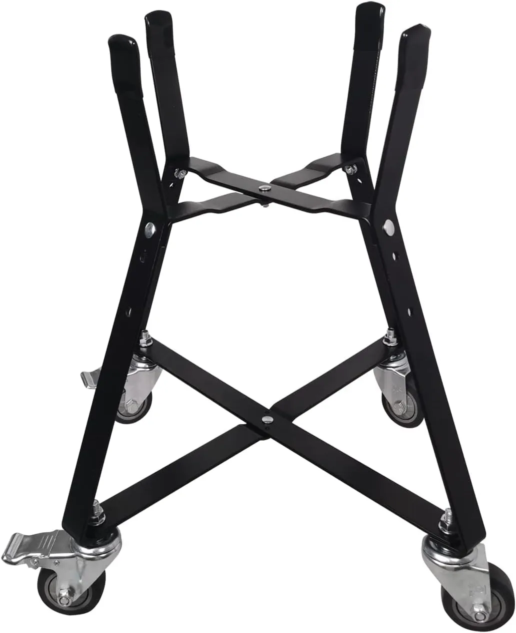 Rolling Cart for Kamado Joe Junior 13.5" Grill Stand for Kamado Joe Accessories, Rolling Nest with Heavy Duty Locking Caster Wheels Powder Coated Steel for Smoker Kamado Grill Stand Black