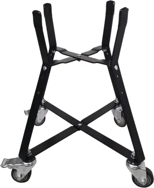 Rolling Cart for Kamado Joe Junior 13.5" Grill Stand for Kamado Joe Accessories, Rolling Nest with Heavy Duty Locking Caster Wheels Powder Coated Steel for Smoker Kamado Grill Stand Black