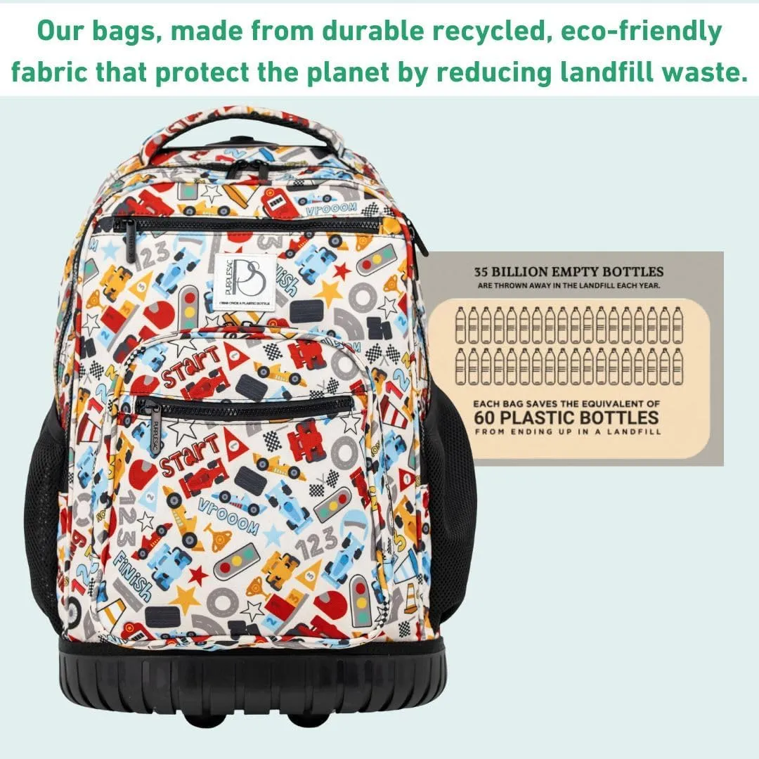 Rolling Trolley Backpacks (Racing Track)