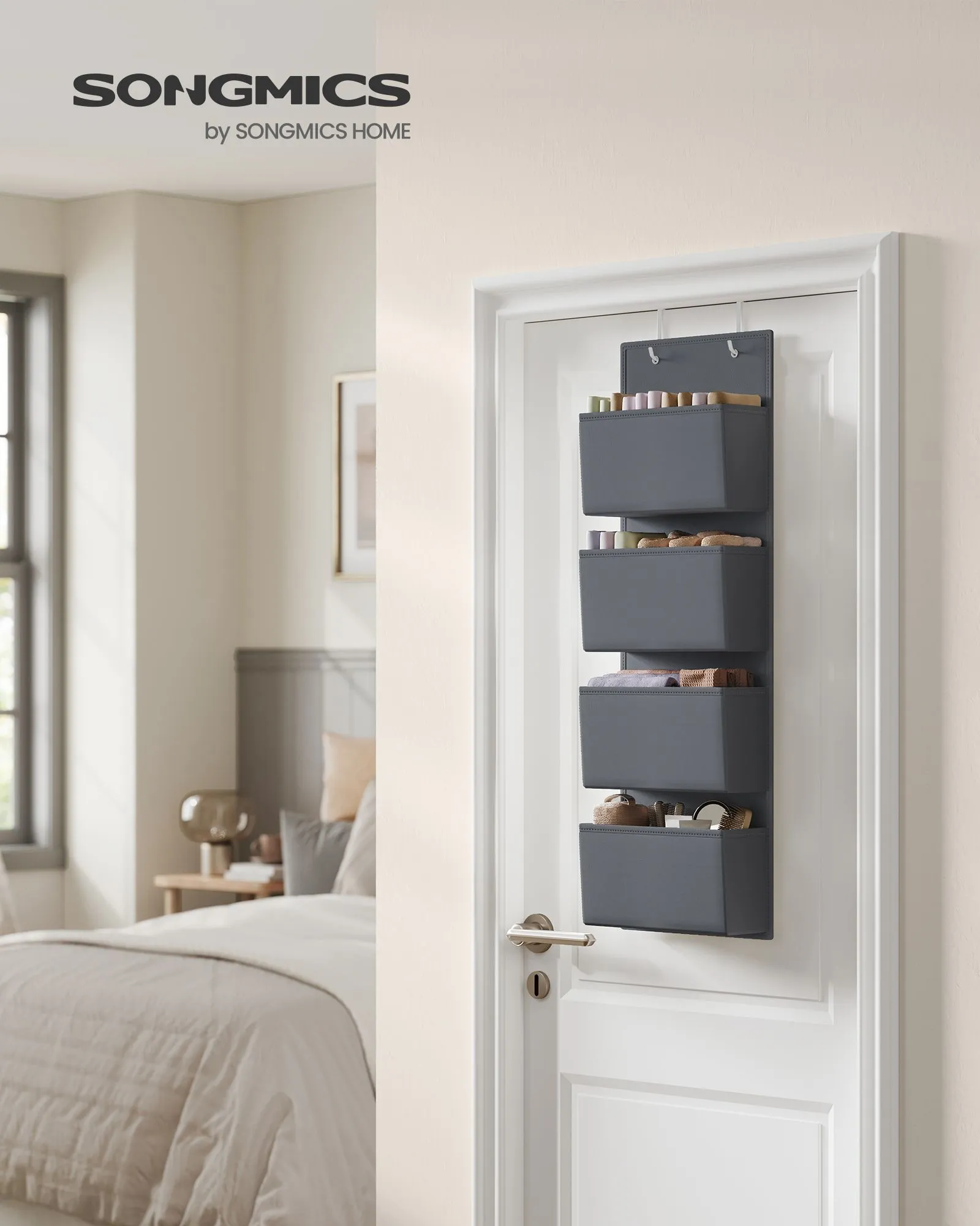 Rootz 2 Pack Hanging Organizer - Closet Organizer - Storage Solution - Non-Woven Fabric - 12cm x 33.5cm x 100cm - Slate Gray