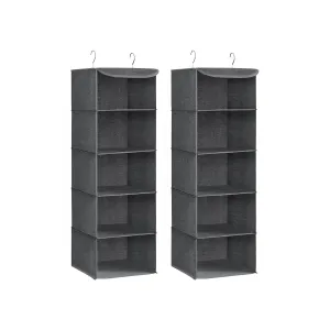 Rootz Hanging Organizer Set - Closet Organizers - Storage Bins - Durable Material - 30cm x 30cm x 90cm