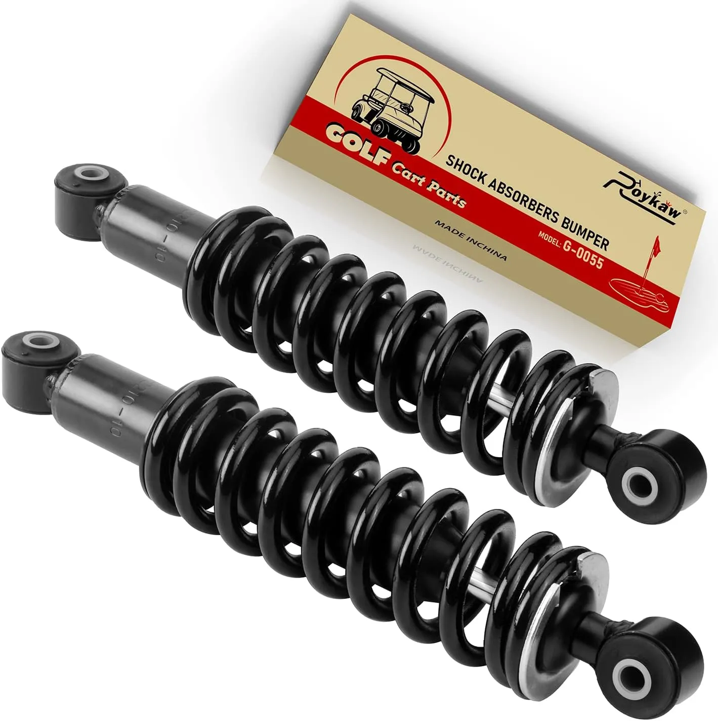 Roykaw Rear Shock Absorbers Assembly Kit Compatible with Yamaha G29/Drive Golf Cart Gas & Electric Models, Replaces #JW2-F2210-10-00