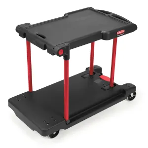 Rubbermaid Commercial Products Convertible Utility Cart/Platform Truck Combination, 400 lb. Capacity, Black, for Warehouse/Garage/Cleaning/Maintenance