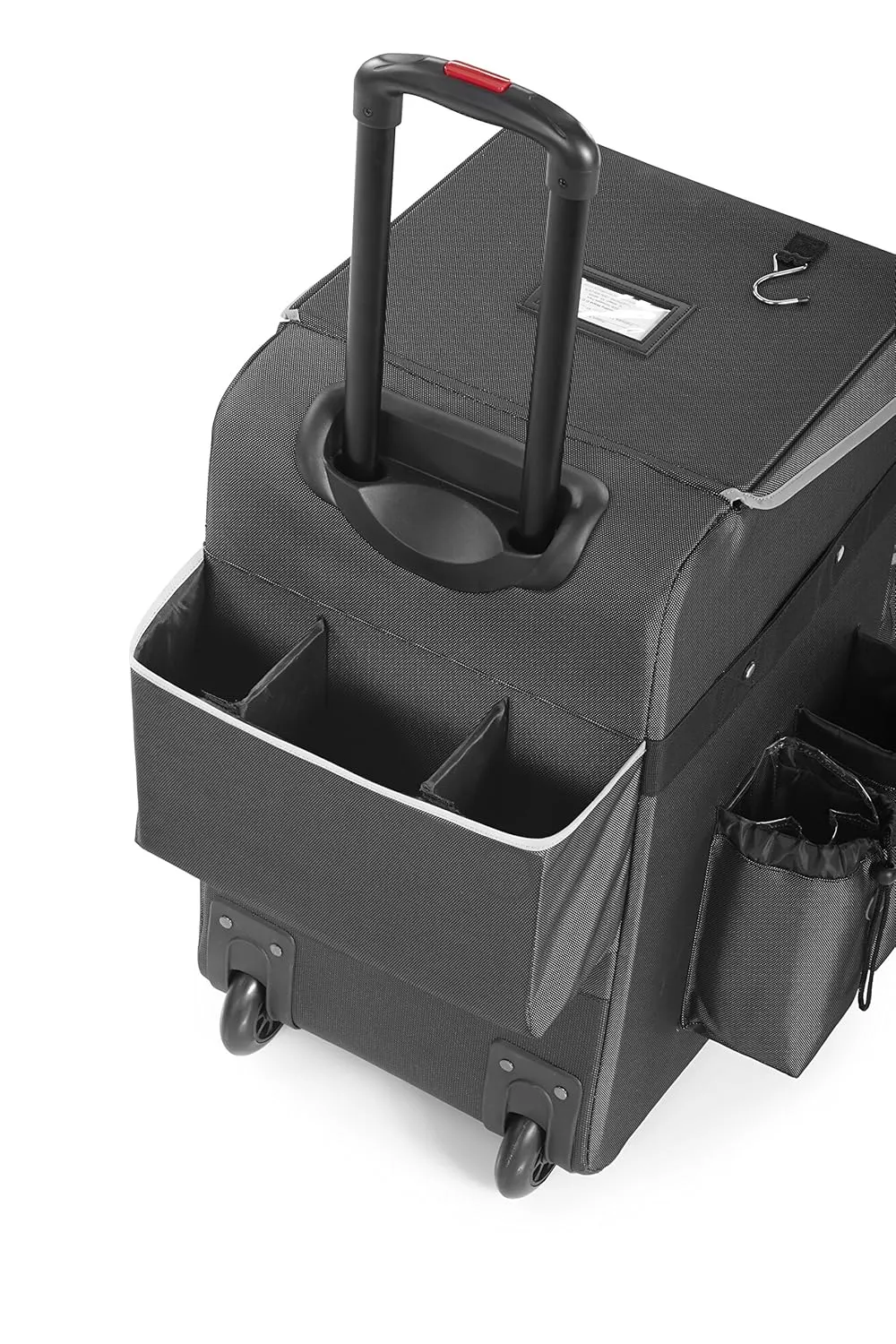 Rubbermaid Commercial Products Executive Quick Carts, Mobile/Travel Office Cart, Small, Dark Gray, for Housekeeper/Sales Rep/Medical Professionals/Home Healthcare/Teachers