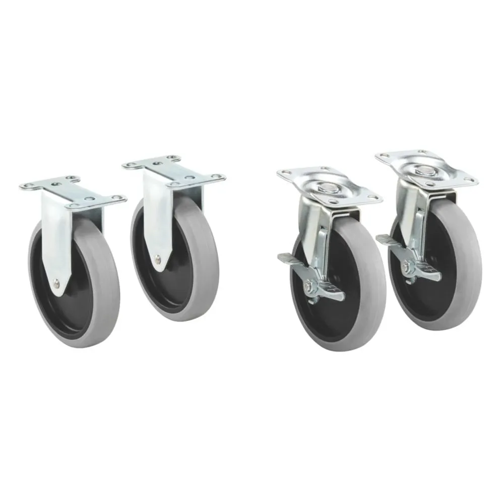 Rubbermaid Commercial Products Heavy Duty Adaptable Utility Cart Replacement Casters, Pack of 4