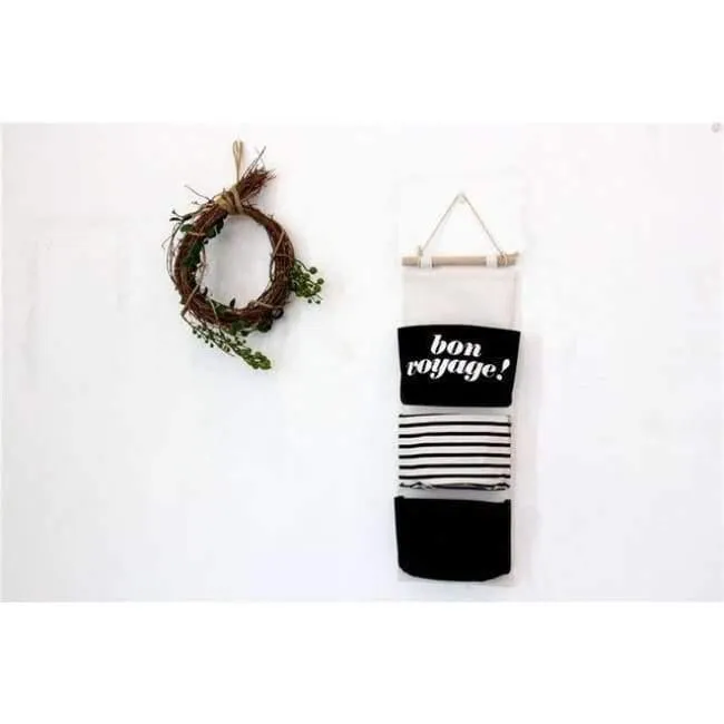 Rynx | 60*20cm Cotton Letters Printed Hanging Organizer for Cosmetic Items Foldable Storage Bag Home Storage & Organization