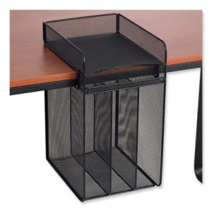 Safco® Onyx Vertical Hanging Storage, 4 Sections, Letter Size Files, 10.25" x 12" x 17.1", Black