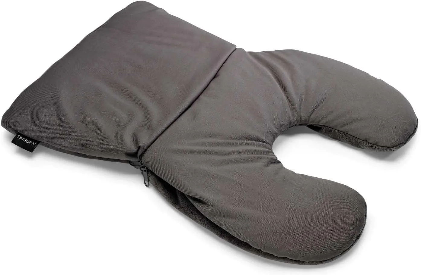 Samsonite 2-in-1 Magic Travel Pillow, Charcoal, One Size