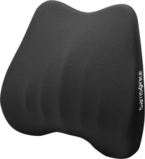 Samsonite Lumbar Support Pillow for Office Chair and Car Seat - Memory Foam Pillows Car Lumbar Support Brace, Lumbar Support Pillow for Car & Low Back Pain Relief, Black
