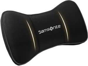 SAMSONITE Travel Neck Pillow – Memory Foam Car Seat Headrest Cushion, Ergonomic Neck Support for Driving, Adjustable Strap, Comfortable Head Rest for Long Trips, Travel Pillow for Cars & Office Chairs