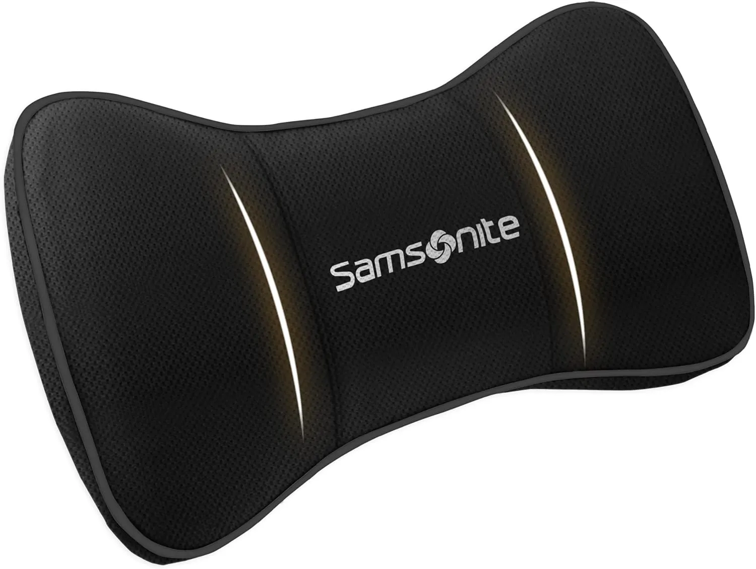 SAMSONITE Travel Neck Pillow – Memory Foam Car Seat Headrest Cushion, Ergonomic Neck Support for Driving, Adjustable Strap, Comfortable Head Rest for Long Trips, Travel Pillow for Cars & Office Chairs