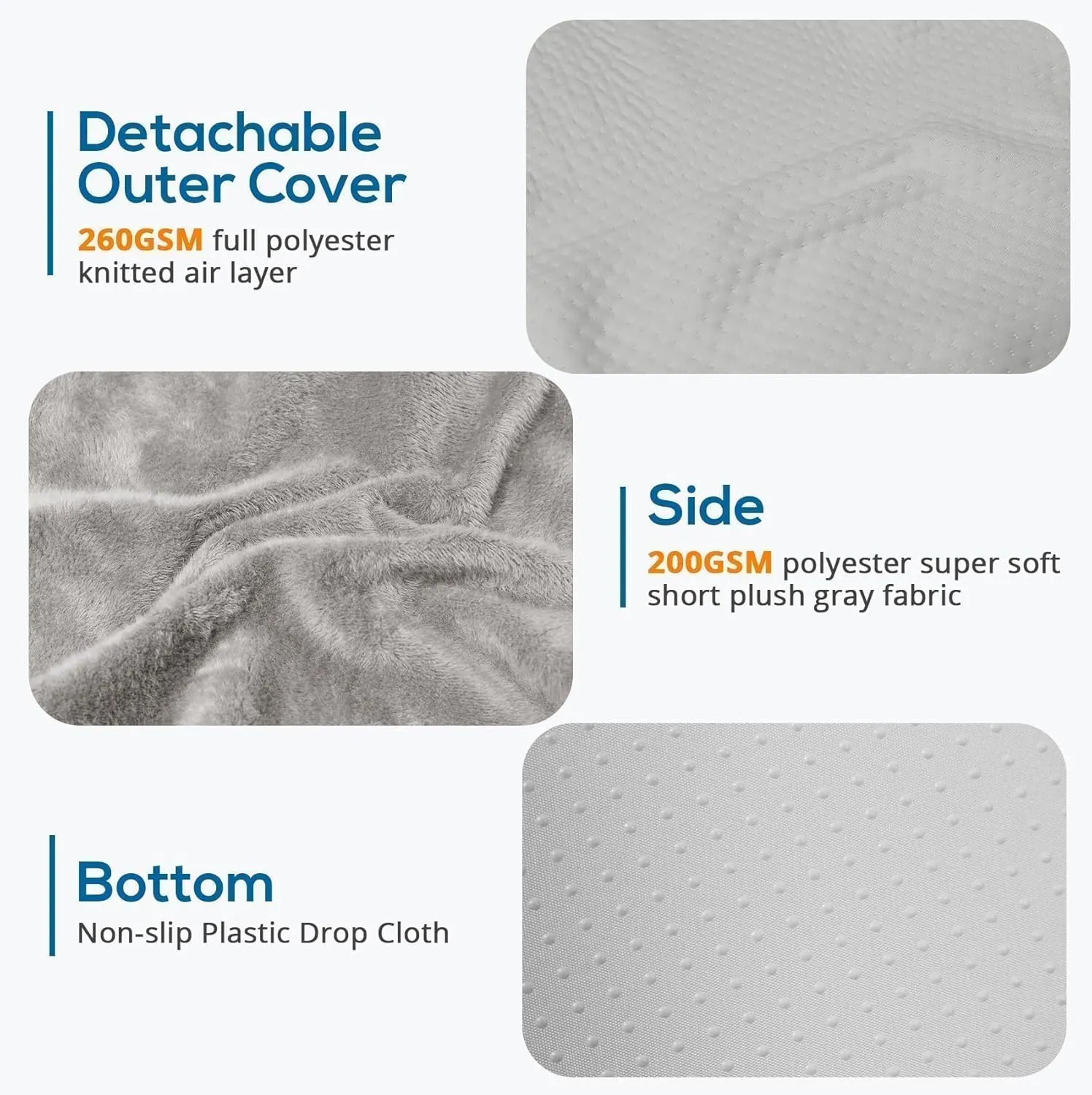 Sasttie Wedge Pillow, 12 Inch Memory Foam Bed Wedge Pillow for Sleeping, Acid Reflux, Back Pain, Post Surgery, and Snoring, Designed with Washable Cover, Solid Warm Gray