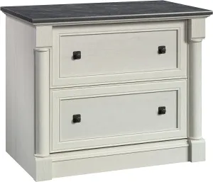 Sauder Palladia 2 Drawer File Cabinet, Lateral Filing Cabinets for Home Office, Hanging File Folders Organizer, Interlocking Drawers, in Glacier Oak Finish