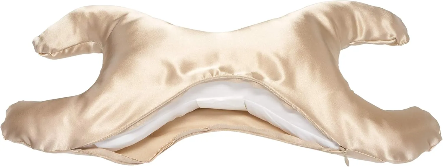 Save My Face!" La Petite Pillow (Champagne, Satin)