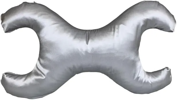 Save My Face!" La Petite Pillow (Grey (Silk), Silk)