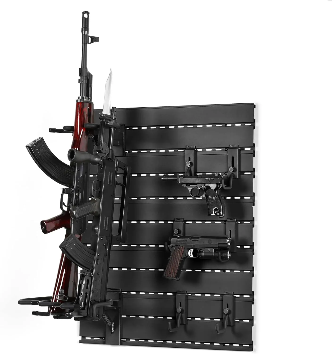 Savior Equipment Wall Rack System Heavy-Duty Steel Tactical Rifle Carbine Shotgun Handgun Storage Wall Mount, Modular Firearms Gun Wall Gear Accessories Organizer, Holds up to 6 Rifles & 6 Pistols