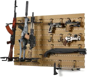 Savior Equipment Wall Rack System Heavy-Duty Steel Tactical Rifle Carbine Shotgun Handgun Storage Wall Mount, Modular Firearms Gun Wall Gear Accessories Organizer, Holds up to 6 Rifles & 6 Pistols