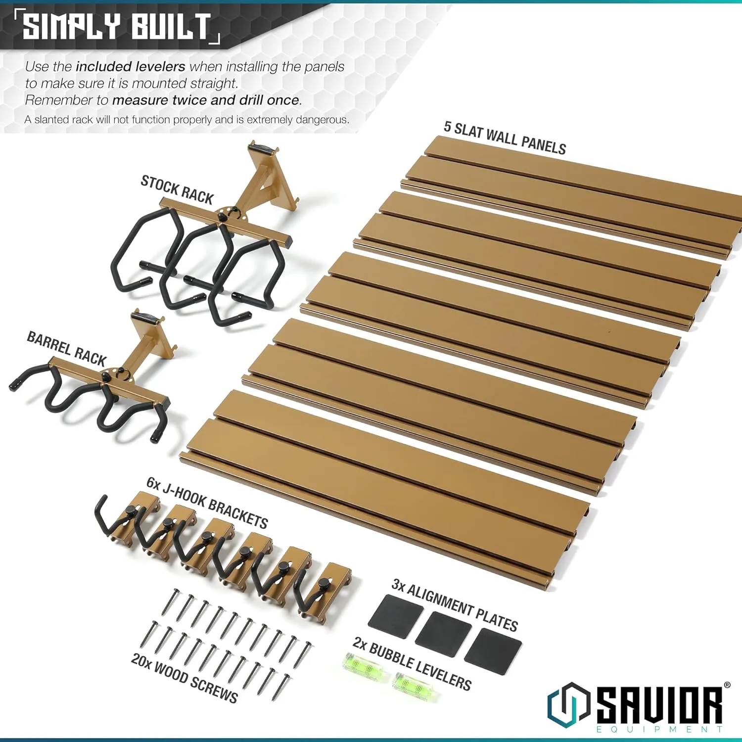 Savior Equipment Wall Rack System Heavy-Duty Steel Tactical Rifle Carbine Shotgun Handgun Storage Wall Mount, Modular Firearms Gun Wall Gear Accessories Organizer, Holds up to 6 Rifles & 6 Pistols