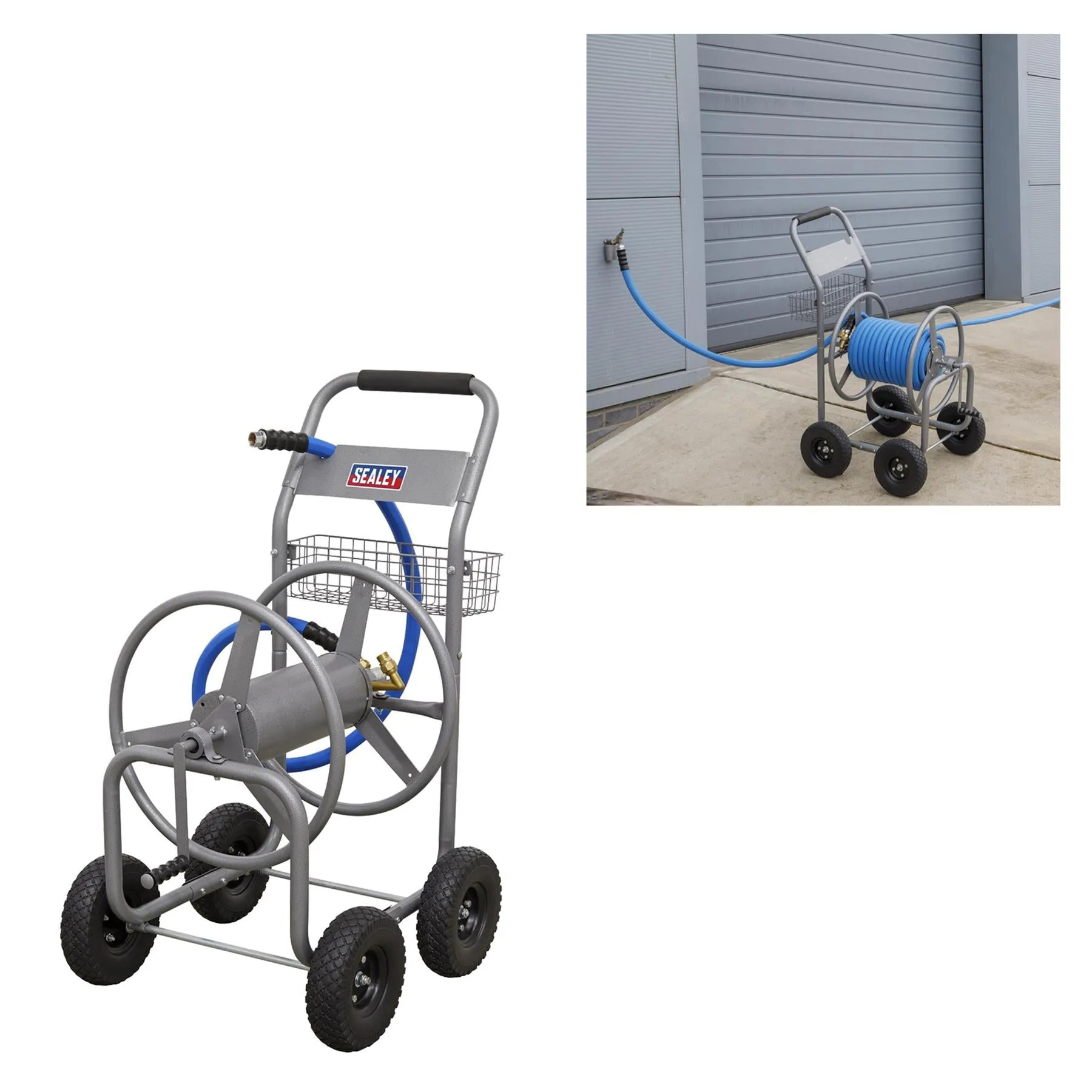 Sealey Hose Reel Cart Heavy-Duty Steel Design