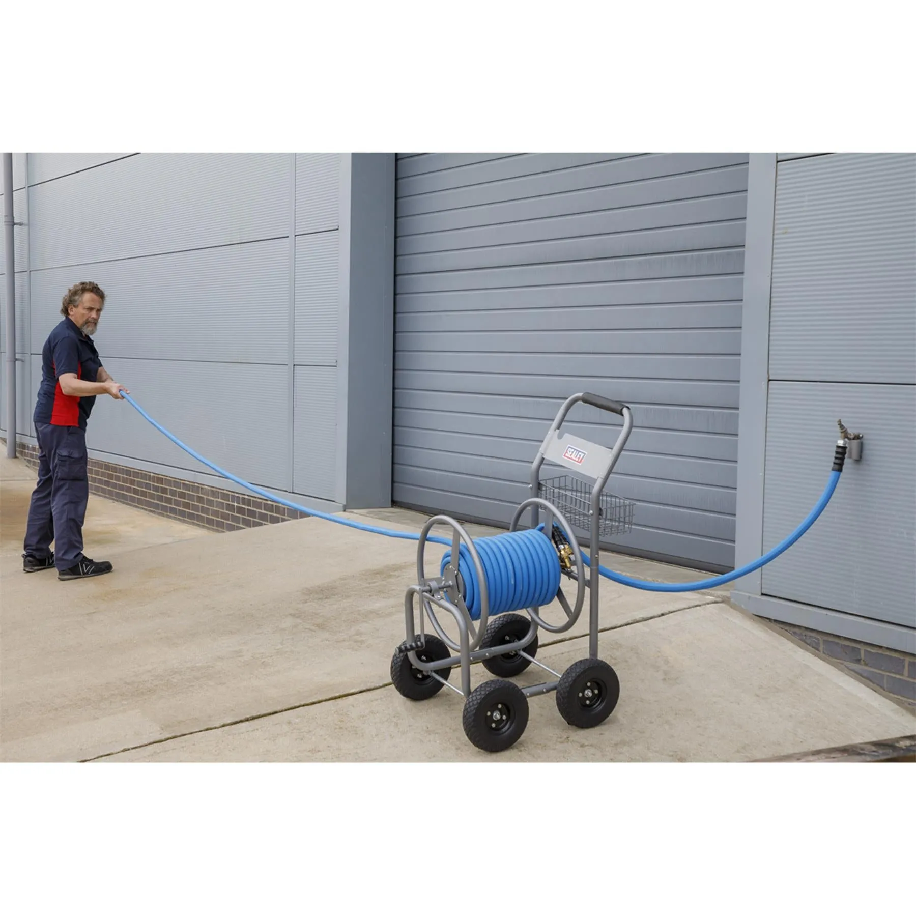 Sealey Hose Reel Cart Heavy-Duty Steel Design