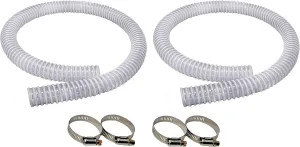 Sealproof 1.25 x 59 Inch Pool Filter Pump Connection Hose for 1-1/4 (32mm) Intex Systems and Above Ground Pools, Premium Quality Kinkproof PVC, Made in USA | Includes 4 Hose Clamps, 2-Pack