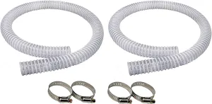 Sealproof 1.5" x 6 FT Pool Filter Pump Connection Hose for Above Ground Pools (2-Pack - 12 FT Total) 1-1/2 Inch Premium Kinkproof PVC Made in USA | Cut to Desired Length, with 4 Hose Clamps