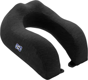SEALY, Ergonomic Travel Pillow with Premium Memory Foam, Tailored Just for You with Contoured Support, The Ultimate Relaxation for Flights, Road Trips, and Your Home, Black