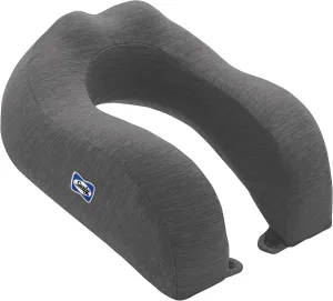 Sealy, Ergonomic Travel Pillow with Premium Memory Foam, Tailored Just for You with Contoured Support, The Ultimate Relaxation for Flights, Road Trips, and Your Home, Gray