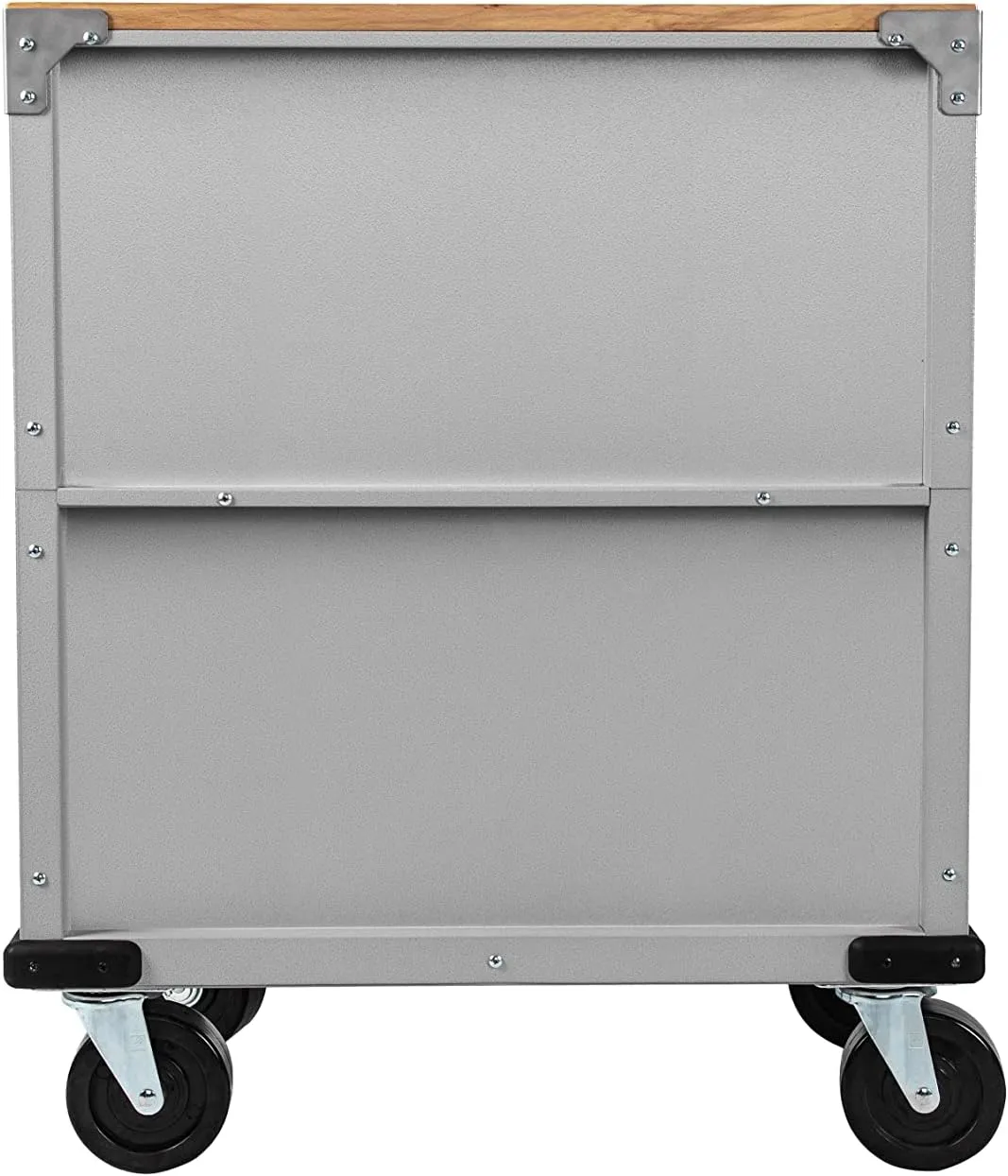 Seville Classics UltraHD Heavy Duty Rolling Cabinet Workbench Table w/Solid Wood Top, Workstation for Garage, Office, Workshop, Granite, 6-Drawer (28" W x 18" D
