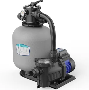 SFP400 3/4 HP Sand Filter Pump 3800GPH with Timer 16in Up to 16000GAL