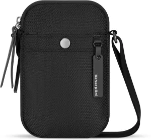 Sherpani Simplicity, Anti Theft Crossbody Wallet, Travel Shoulder Bag, Handbags, Small Purse with Card Holder Organizer for Women, Metal Hardware, Travel Gift (Carbon)