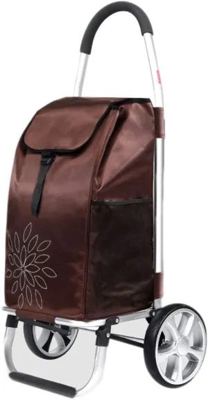 Shopping Cart 55L Aluminum Alloy Shopping Cart Oxford Cloth Folding Portable Brake Rider Push Luggage Cart 36 46.5 100CM Grocery Cart