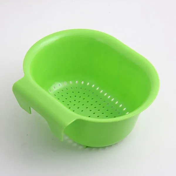 Sink Hanging Drain Basket Vegetables Fruit Storage Basket - Green