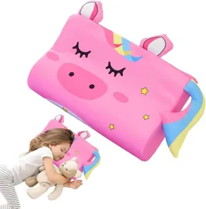 Slumber Kiddies Pillow, Calmly The Sensory Pillow, Slumber Kiddies Memory Foam Pillows with Cotton Pillowcase for Better Andhealthier Sleep (Vera The Unicorn​)