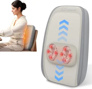 Snailax Shiatsu Back Massager with Heat, Neck & Back Massage Pillow, Kneading Massage, Home Office Use, Gift for Lovers