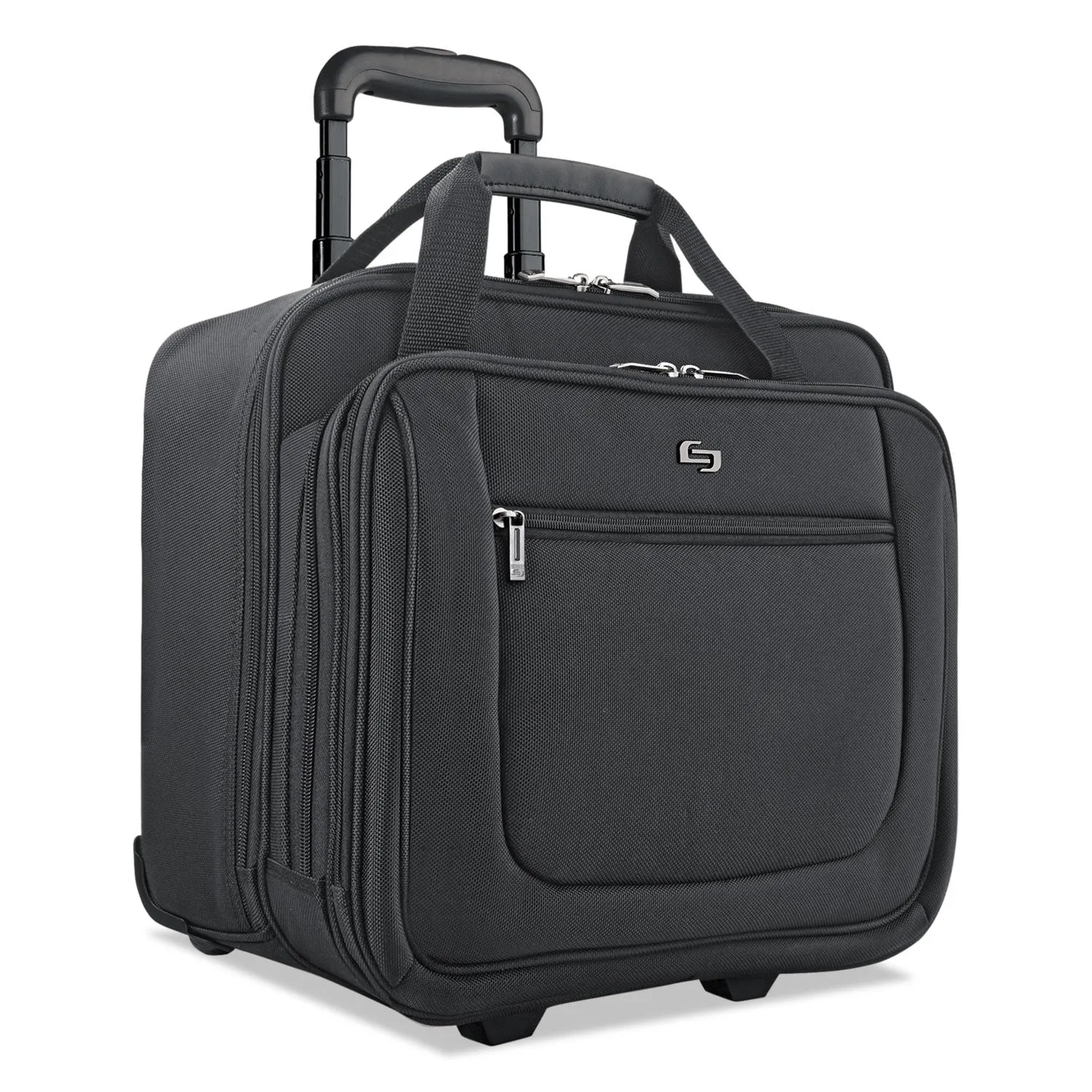Solo Classic Rolling Case, Fits Devices Up to 17.3", Polyester, 17.5 x 9 x 14, Black