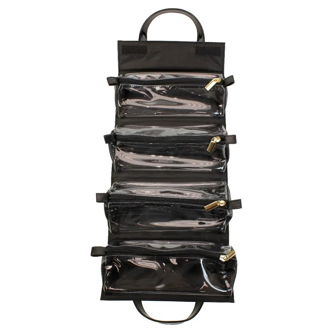 Something Special Gifts Hanging Roll Up Make Up Organizer With Removeable Sections - Mink