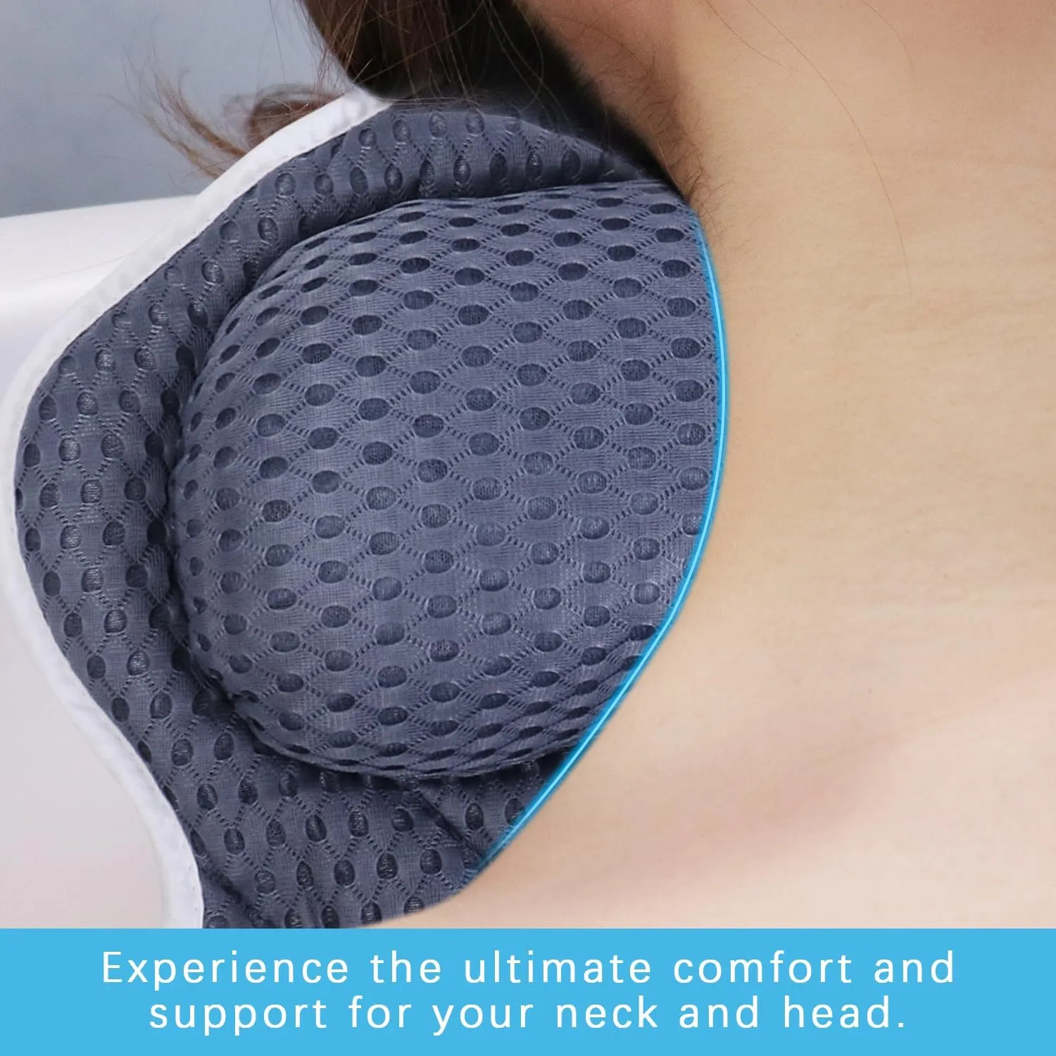 Spa Cushion for Tub,Bath Pillow Luxury Bathtub Pillow，Bath Tub Pillow Headrest with Soft 4D Mesh Fabric and Non-Slip Suction Cups 4 Strong Suction Cups, Great Spa Gifts Bathtub Accessories