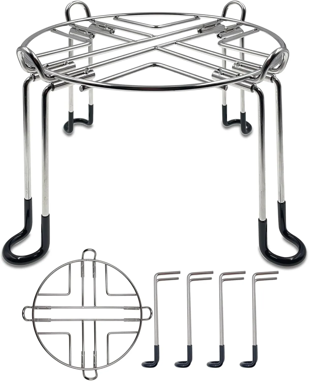 Stainless Steel Countertop Stand with Rubberized Non-Slip Feet, 9" Diameter by 6" Tall, Compatible with Berkey Big, Travel, Royal Gravity-fed Water Filter System and other Gravity Tanks