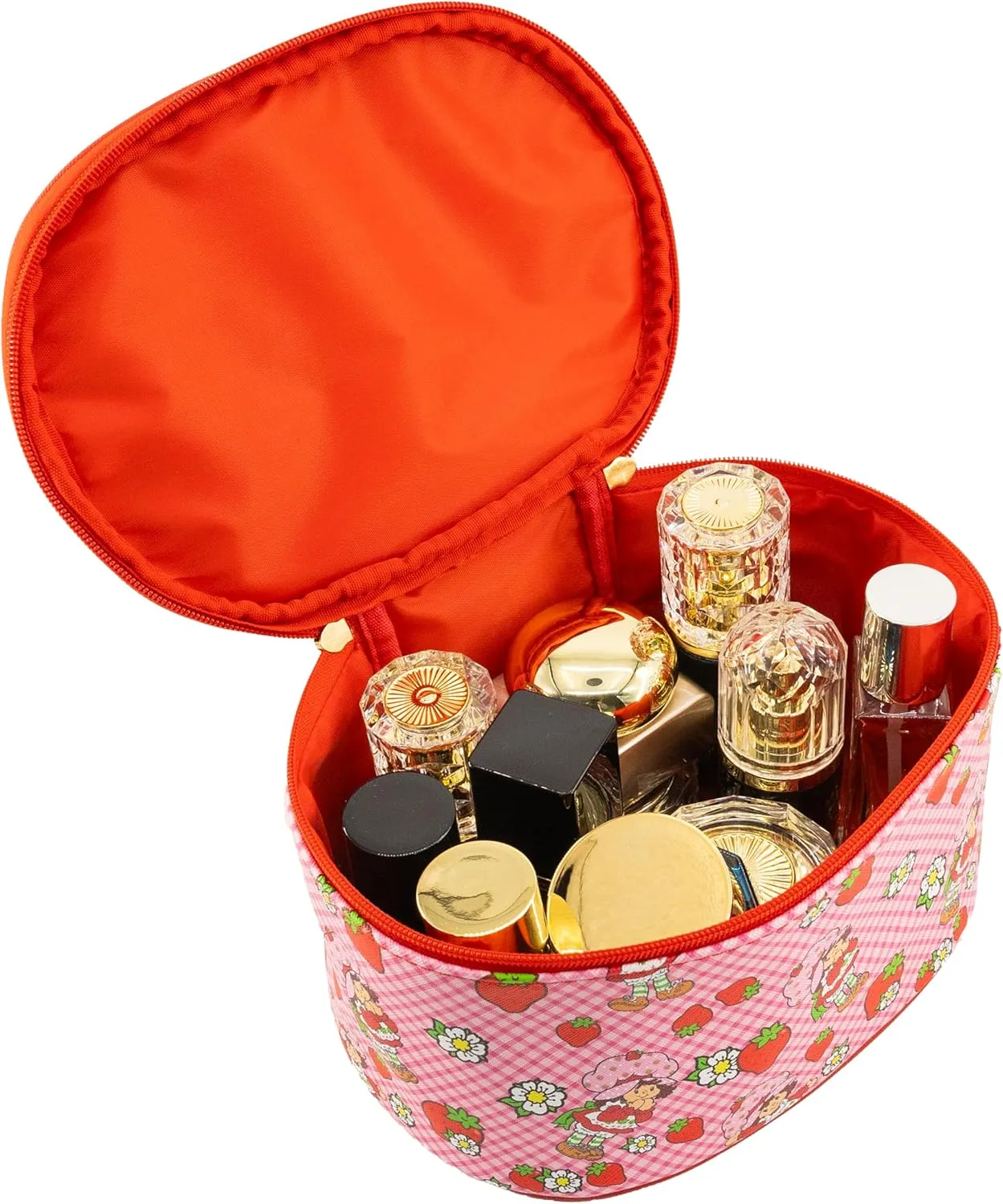 Strawberry Shortcake Makeup Bag – Makeup Organizer, Travel Toiletry Bag for Women & Girls | Cute Cosmetic Bag, Train Case for Kids, Travel Bag, Toiletry Bag for Women, Make up Storage | Ages 3 