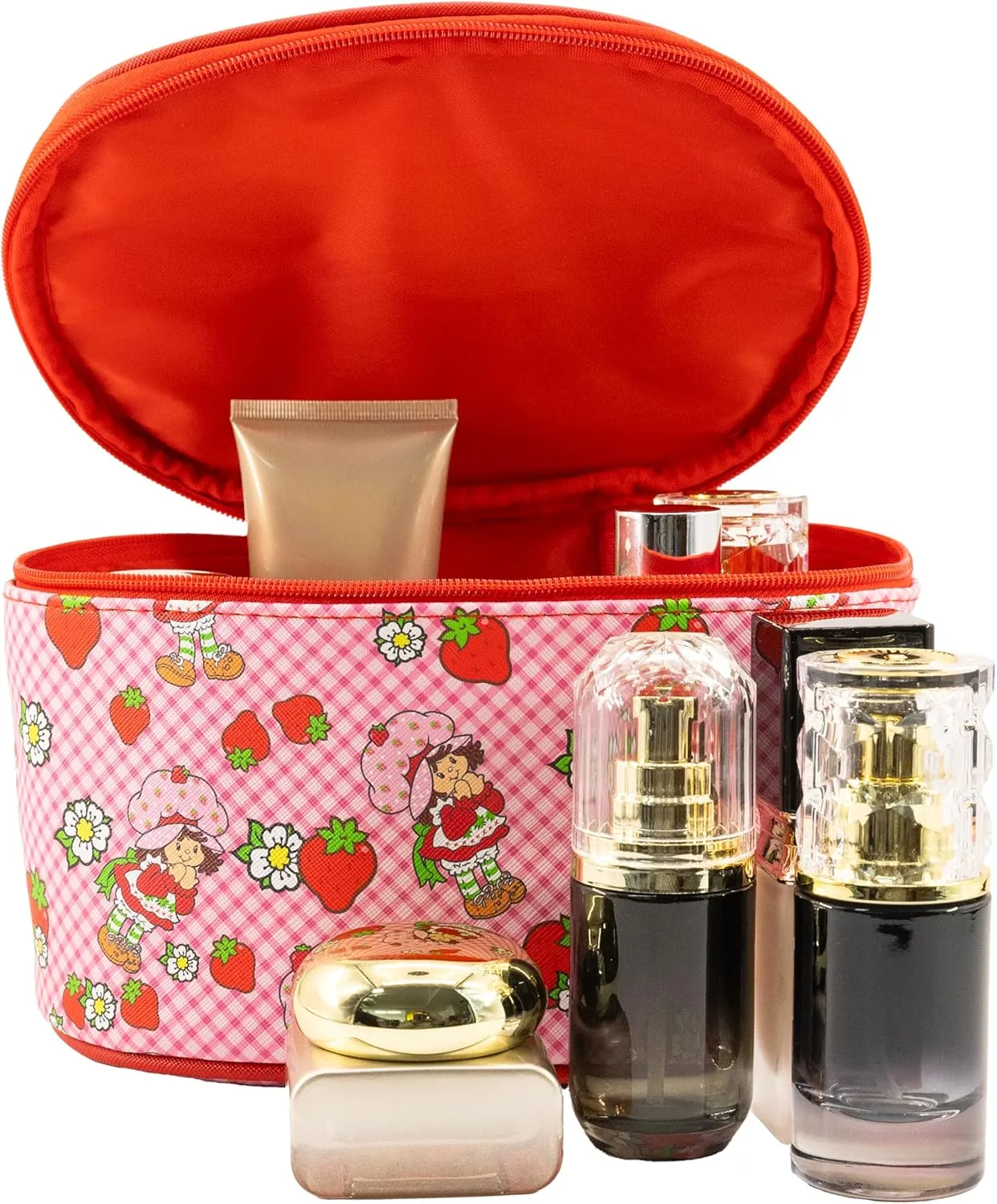 Strawberry Shortcake Makeup Bag – Makeup Organizer, Travel Toiletry Bag for Women & Girls | Cute Cosmetic Bag, Train Case for Kids, Travel Bag, Toiletry Bag for Women, Make up Storage | Ages 3 