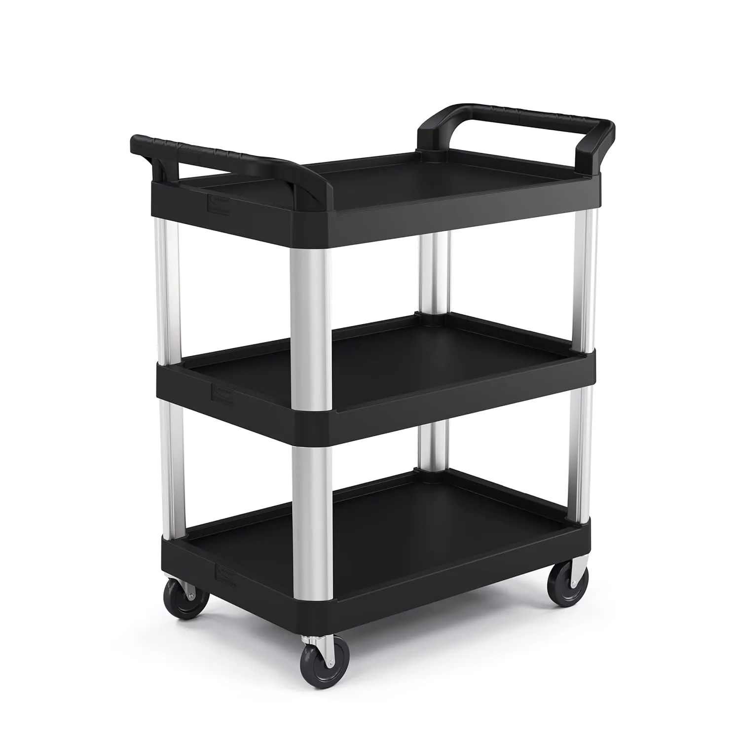 Suncast Commercial 3-Tier Heavy Duty Work Cart - Holds up to 300 Lbs - Ideal for Garages, Warehouses, and Factories, Made in The USA